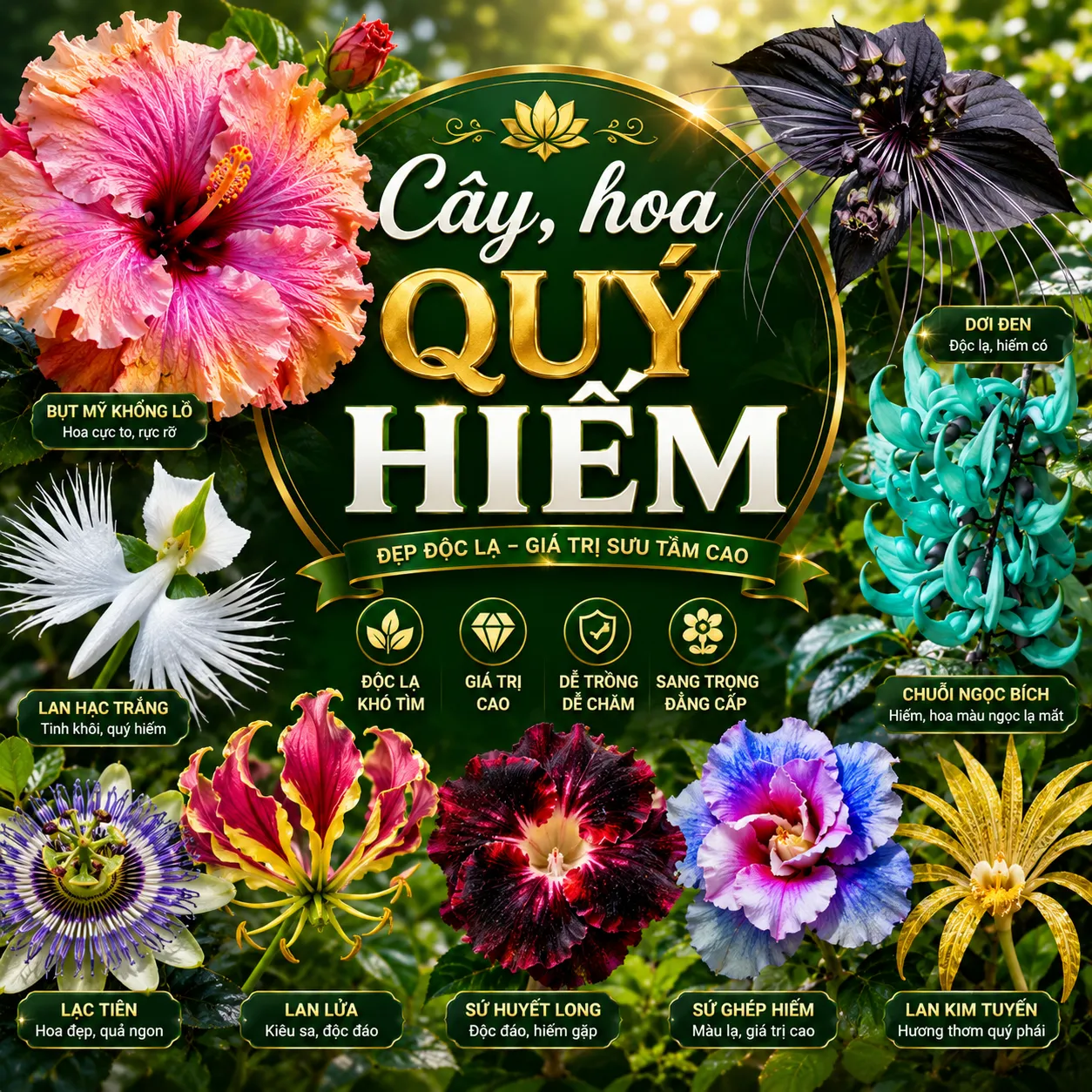 Cây, hoa quý hiếm