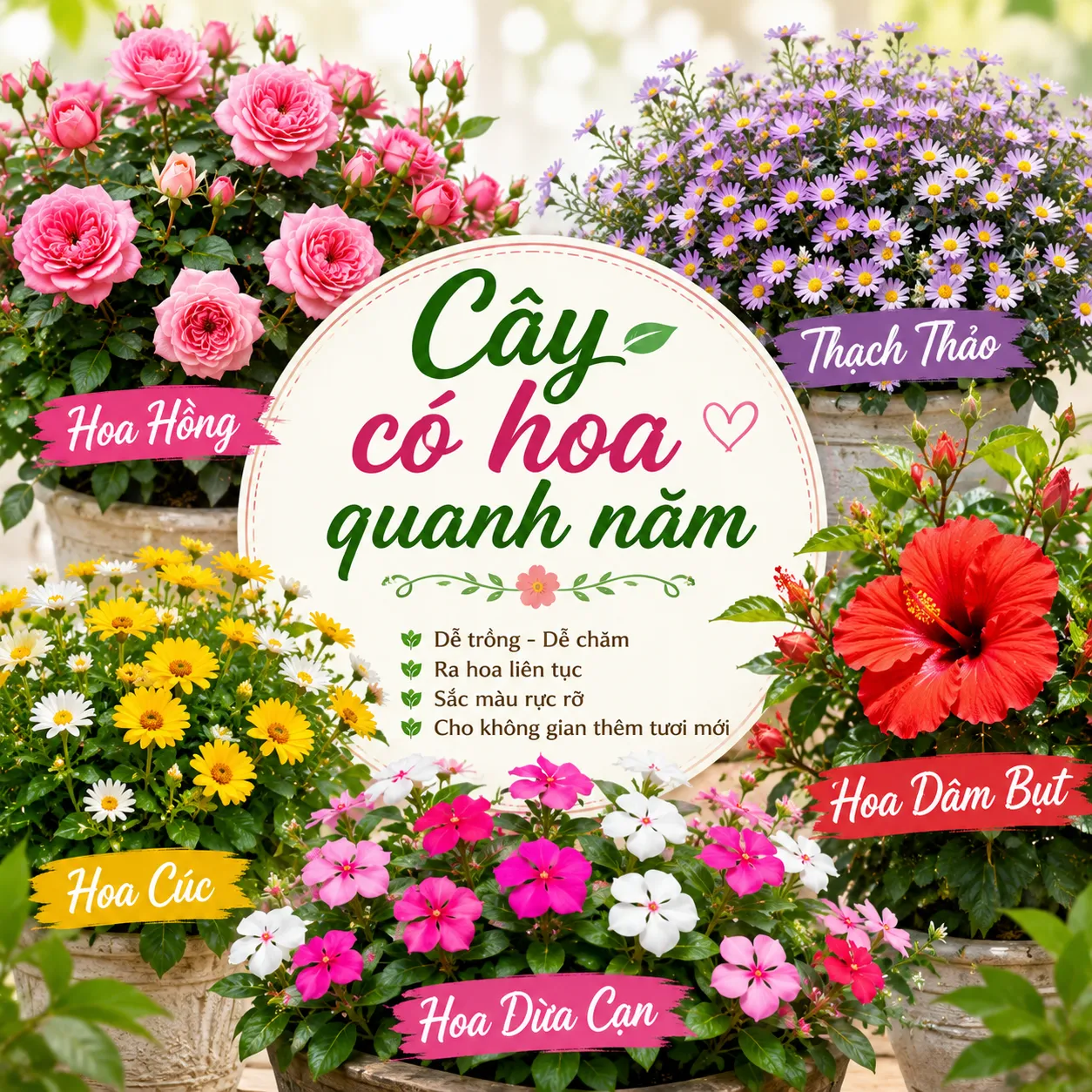 Cây có hoa quanh năm
