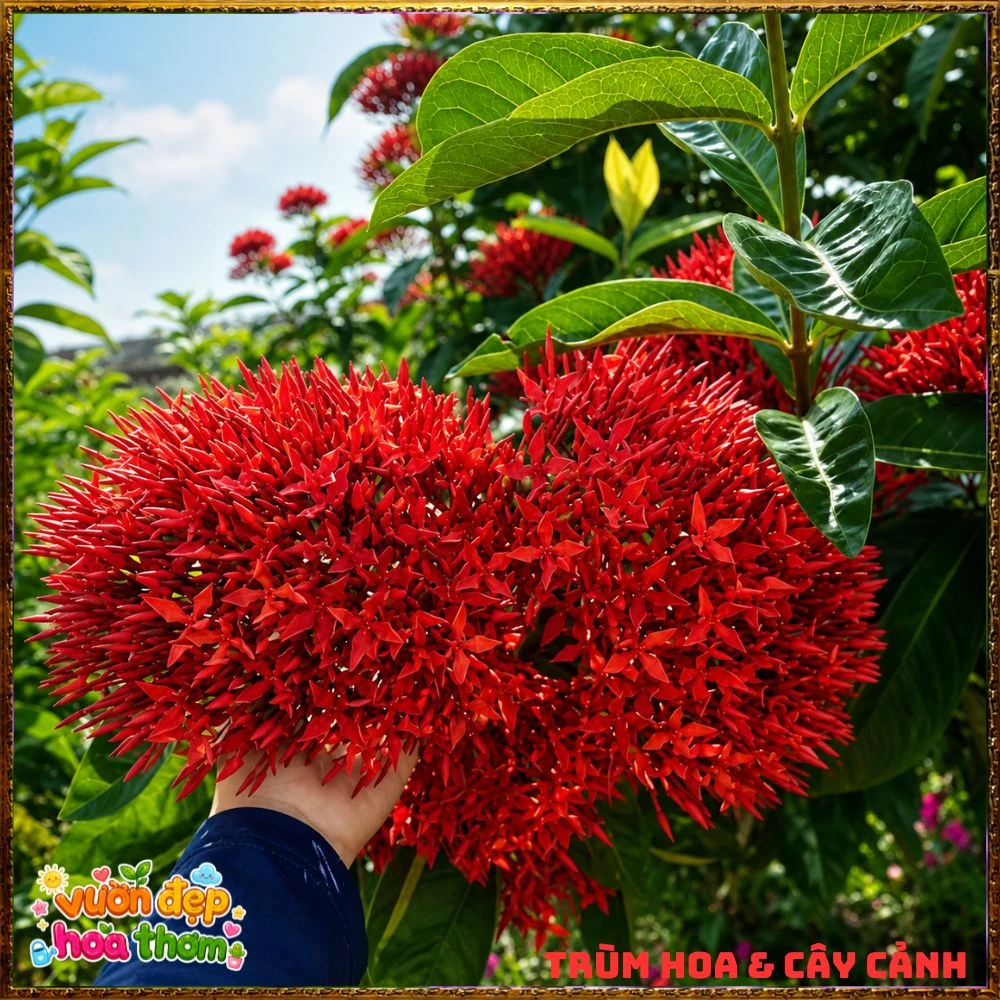 Chậu Hoa Trang Mỹ Đỏ - Ảnh 9