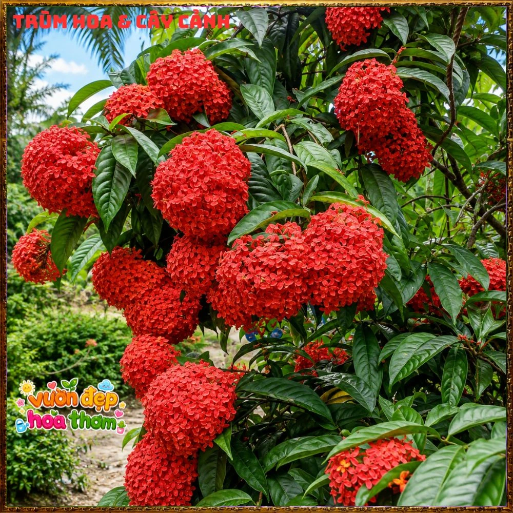 Chậu Hoa Trang Mỹ Đỏ - Ảnh 6